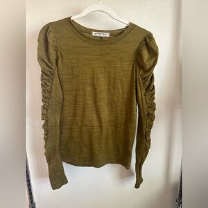 FREE PEOPLE WE THE FREE DARK Olive Green Top.